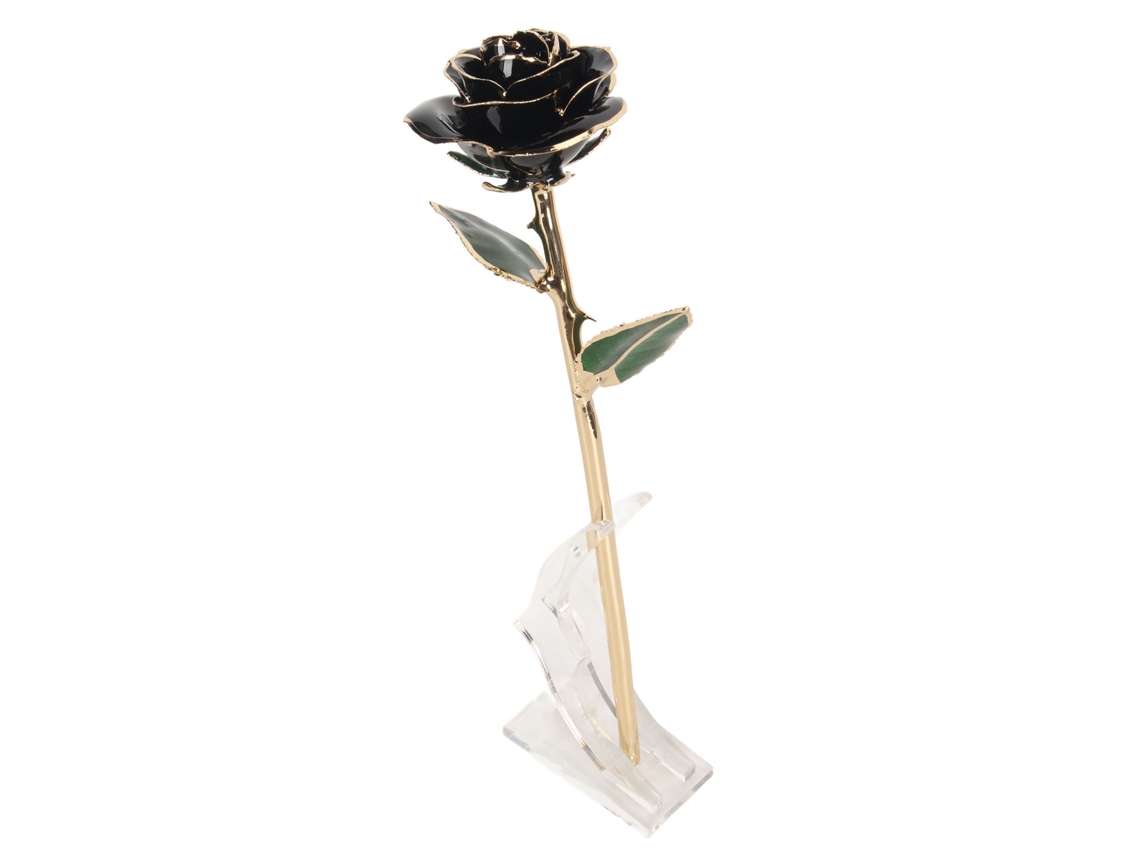 Rosa de oro de 24 quilates preservada con estuche para regalo.