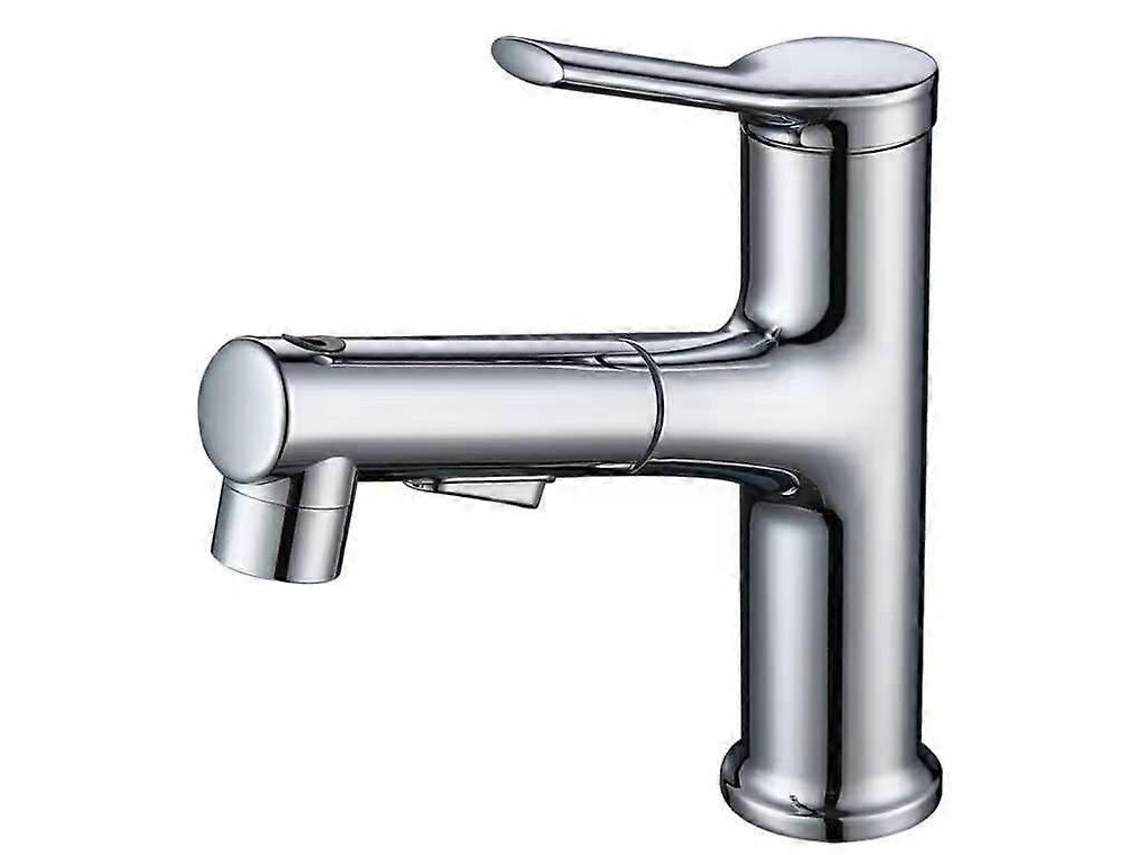 Lavabo con caño de 3 modos, pistola rociadora retráctil y manivela simple | Sin marca