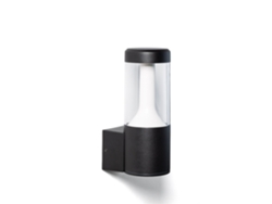 Aplique De Pared Exterior Led 10w Iluminación Aluminio Mikaro Negro Preto Mate
