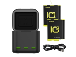 Cargador de baterías y baterías para GoPro Hero 9 y 10, estuche de carga GoPro.