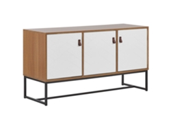 Aparador de 3 puertas BELIANI Nueva de MDF Madera clara 112x39x62