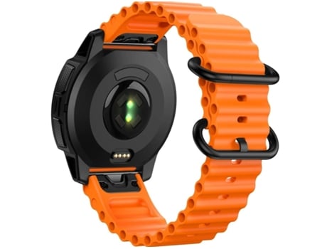Correa Ocean Waves para Garmin Fenix 7 Zafiro Solar Naranja y Verde Pack 2X VEANXIN