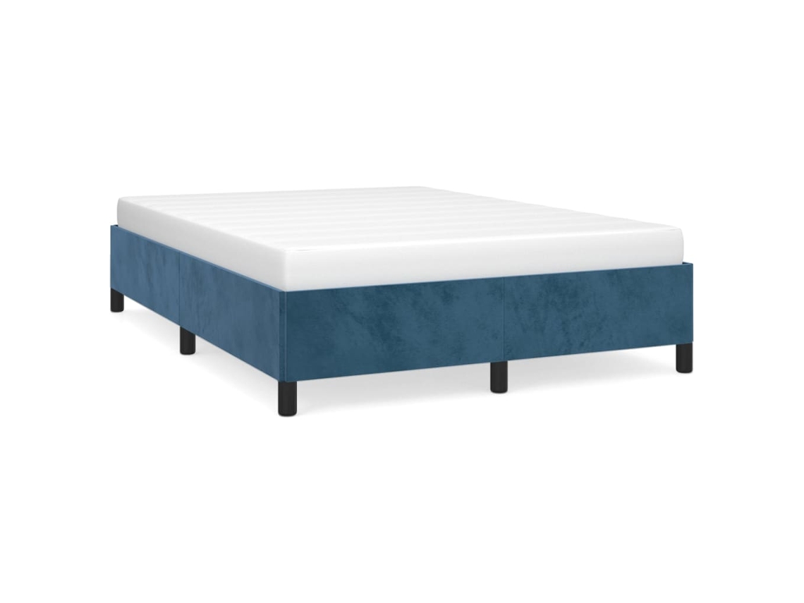 Maison Exclusive - Estructura De Cama Sin Colchón Terciopelo Azul Oscuro 140x190cm