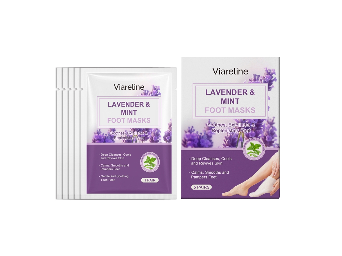 Mascarilla exfoliante e hidratante para pies con lavanda