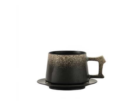 Taza XGF Taza de café hecha a mano de la porcelana de la vendimia con la placa Japonés Tazas de tazas Tazas de café Copas de café express creativas...