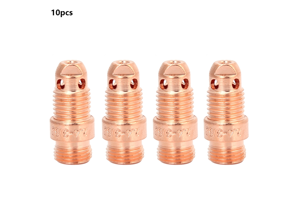 Juego De 10 Cuerpos De Chaleco De Cobre 17cb20 Para Antorcha De Soldadura Tig (2,4 Mm)