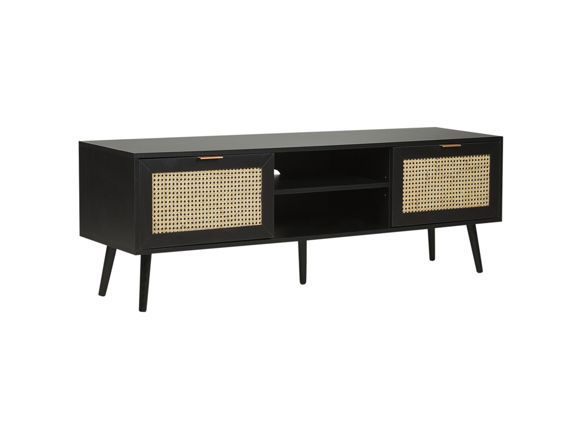 Mueble TV BELIANI Opoco de MDF Negro 150x40x52