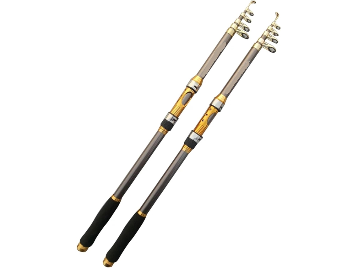 Caña De Pescar Telescópica Profesional Fibra Carbono 2,1 A 3,6 M, Accesorio Portátil Para Spinning, Ideal V...