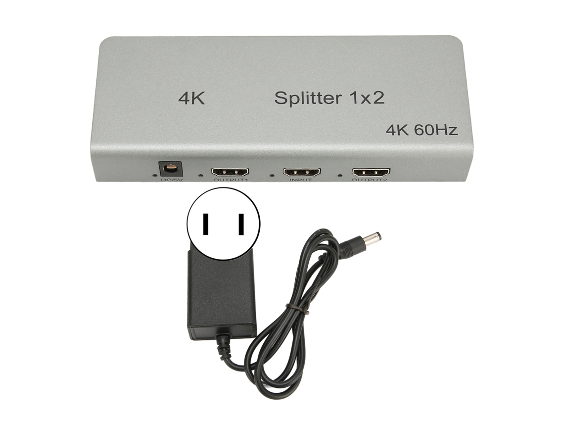 Divisor De Interface Multimídia Hd 4k 1 Entrada 2 Saídas Duplicador De Áudio E Vídeo Para Xbox Ps4 Hdtv Us Plug