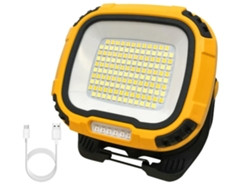 YEMAESRE W892-2 Led Linterna recargable con USB soporte magnético con batería portátil al aire libre impermeable amarillo