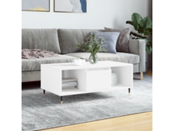 Mesa De Centro Madera Contrachapada Blanco 90x50x36,5 Cm