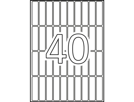 Etiquetas & Eadas con Adhesivo 15 Hojas APLI (Blanco - A5 13 X 50 mm)