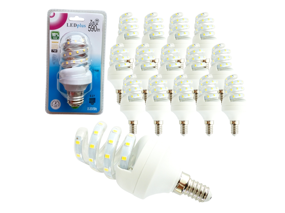Juego de 10 bombillas LED de luz cálida de 7 W, 590 lúmenes, temperatura de 3000 K, Wellhome