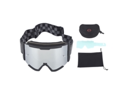 2026-gafas Deportivas De Protección Ocular Para Hombre Mujer Antipolvo Antiviento Gafas Moto Para Actividades Al Aire Libre Marco Negro Lente Plata