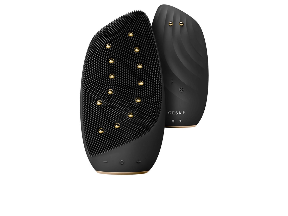 Cepillo Térmico Sónico Guiado por Smart App y Lifting Facial 8 en 1 #Negro GESKE