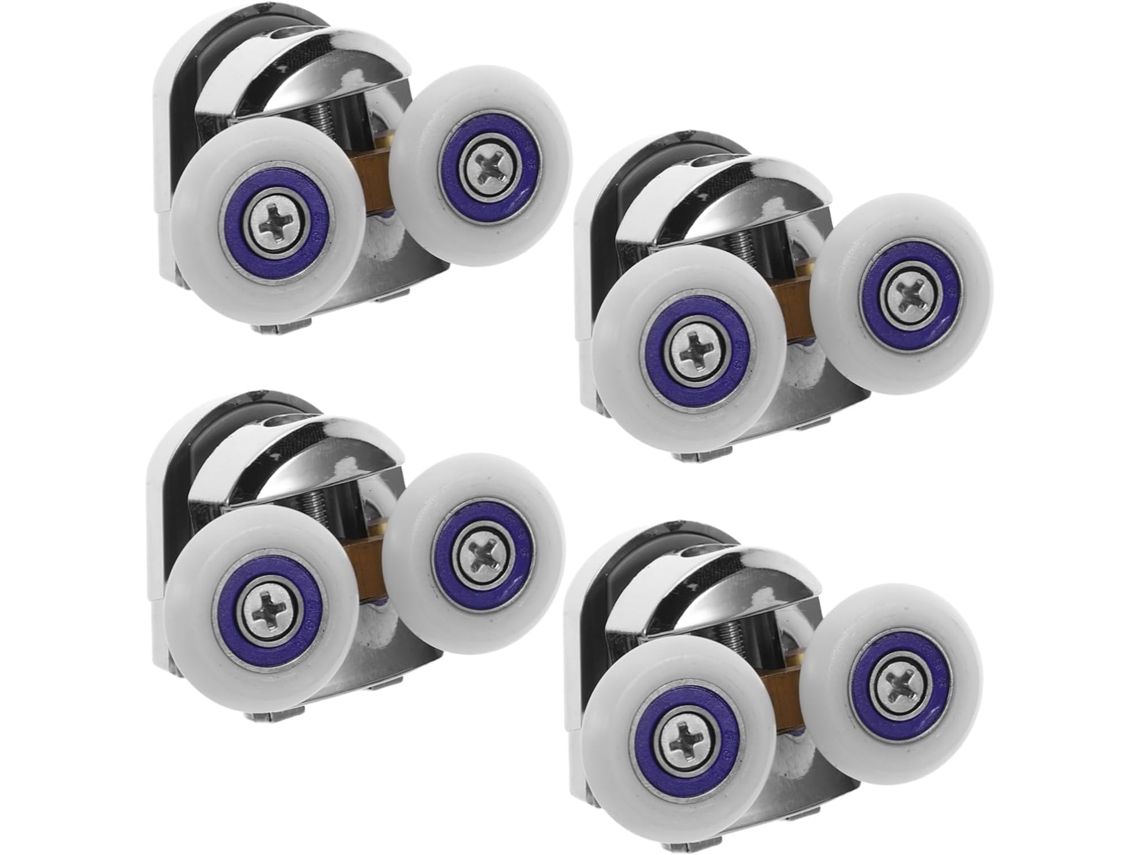 Ruedas Puertas 4 Correderas Ducha Vidrio Curvo, Juego
