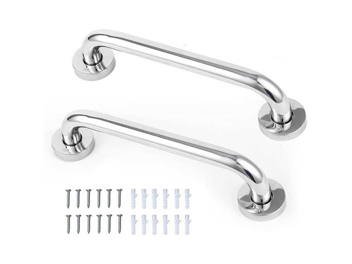 Juego De 2 Manejos Antideslizantes De Acero Inoxidable Para Baño, Bañera Y Ducha, Ideal Para Ancianos Y Niños, 30 Cm