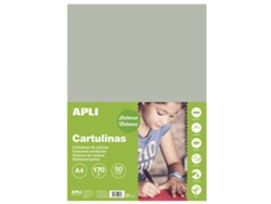 Cartulina Gris A4 170g 50 Hojas Apli