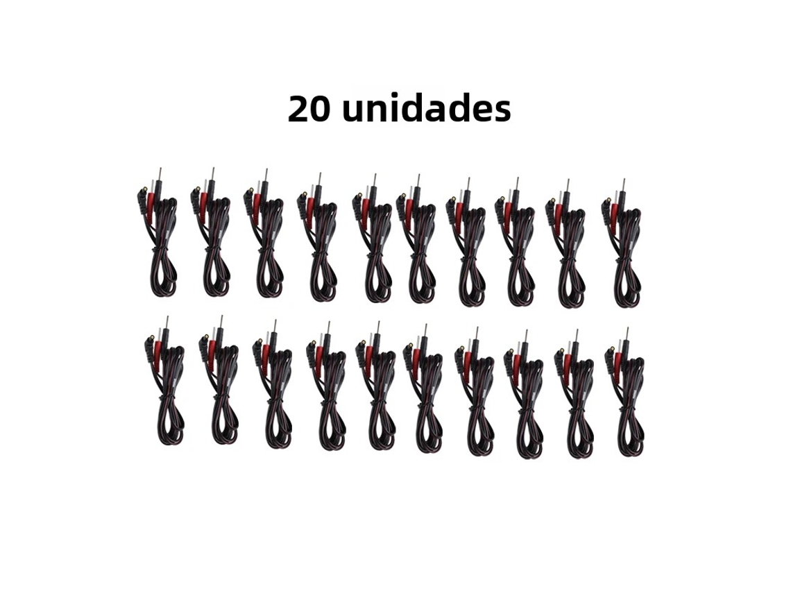 (20 Piezas) Cables De Electrodos Conductores Con Conexiones De Punta Digital, Herramientas De Terapia Digital