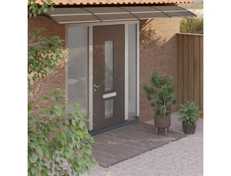 MAISON EXCLUSIVE Marquesina de puerta policarbonato negro 400x80 cm