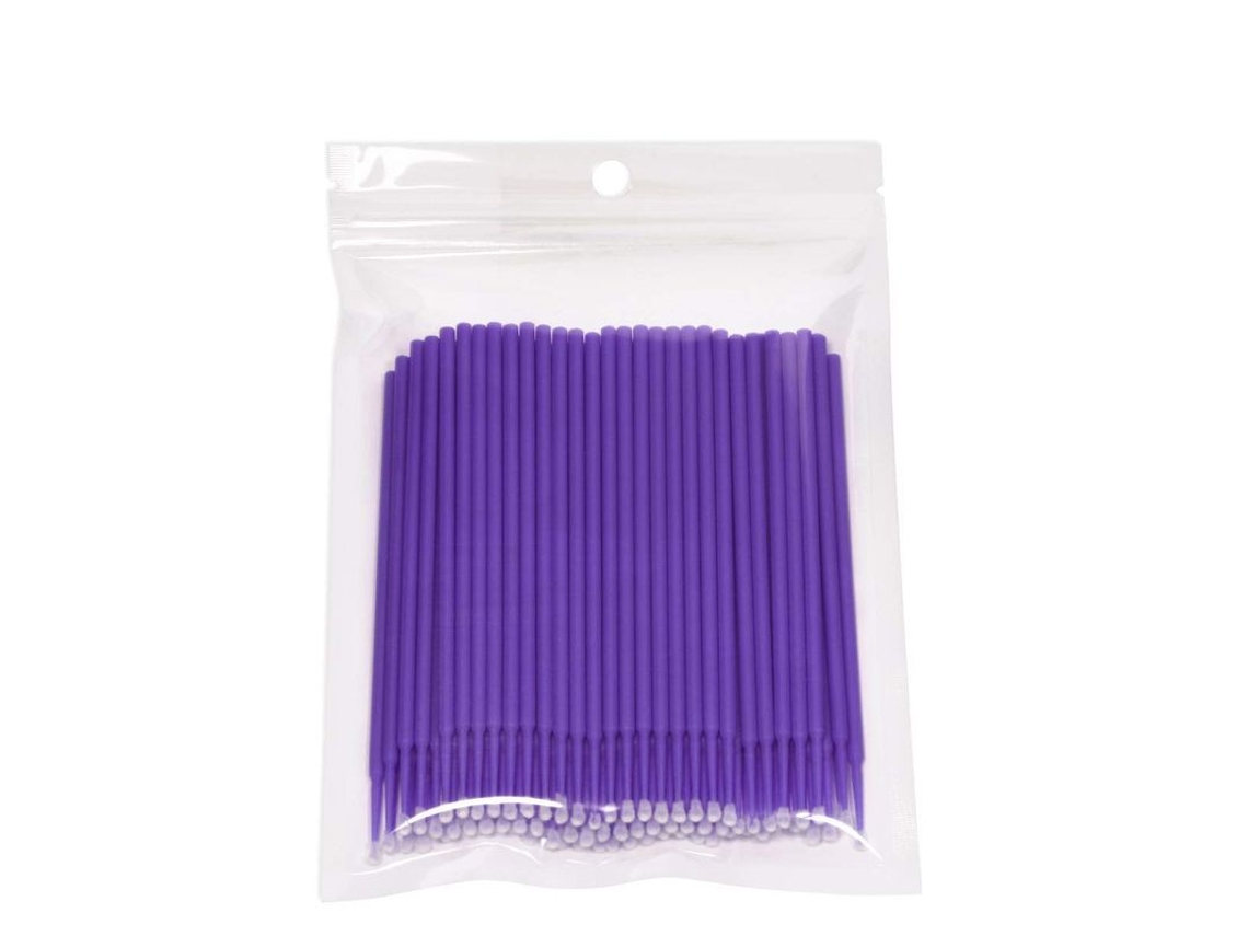 Dan26-aplicadores Micro Multifuncionales 2.0mm Cabeza Pestañas Plástico Fibra 3 Bolsas 300 Unidades