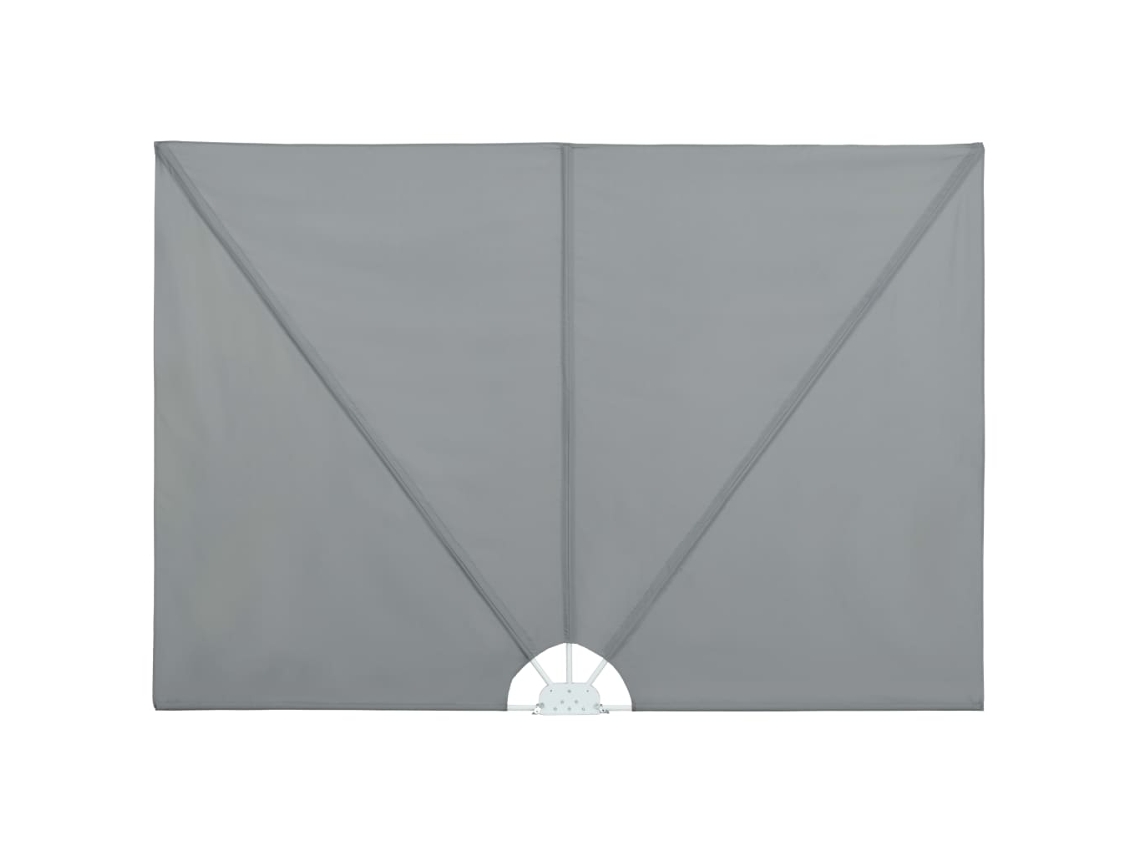 vidaXL Toldo lateral plegable terraza gris 240x160 cm