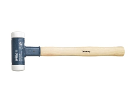 WIHA Martillo De Cara Blanda Sin Contragolpe, Muy Duro Con Mango De Madera Hickory, Cabezal Redondo (39012)