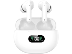 Auriculares Sem Fios Intra Desportivos Led Estéreo Yizhood Bluetooth Blanco