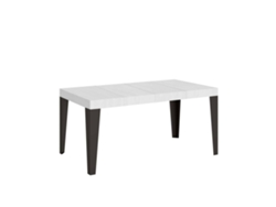 Mesa extensible 90x140/244 cm Flame Premium Fresno Blanco estructura Antracita ITAMOBY