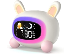 Reloj despertador LED educativo, 5 núcleos de luz, 5 tipos de música, función de repetición, día/noche