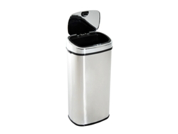 Cubo De Basura De Acero Inoxidable Plateado De 68 Litros Con Sensor Infrarrojo.