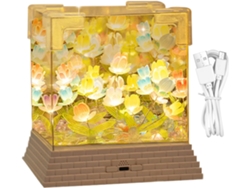 Lámpara LED con forma de flor de mar | Cubo creativo con iluminación LED floral, lámpara para habitación de bebé Gokoco