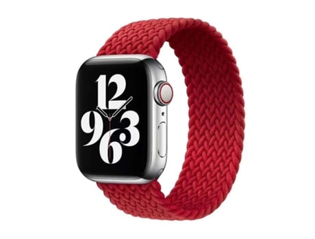 Correa de reloj de nailon de un solo bucle para Apple Watch Series 7 41 mm / 6 y SE y 5 y 4 40 mm / 3 y 2 y 1 38 mm, Talla: S (rojo)