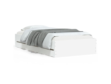 VIDAXL Estructura de cama con cajones de madera blanco (90x190 cm)