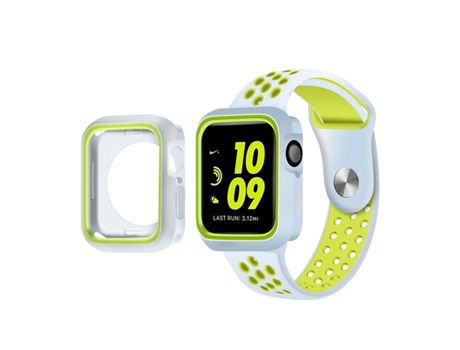 Kit Correa Deportiva Funda Protección Reforzada para Apple Watch Series 9 41Mm Gris/Verde