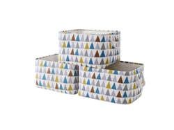 2026-canastos De Almacenamiento De Tela, 3 Paquetes Canasto Rectangular Colapsable Con Asas Para Organizar Juguetes, Ropa 15.7x11.8x8.3in