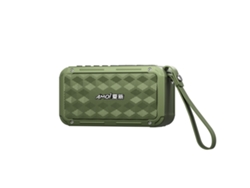 Radio FM portátil con altavoz Bluetooth recargable, compatible con grabación, tarjeta TF, USB y reproducción auxiliar (verde)