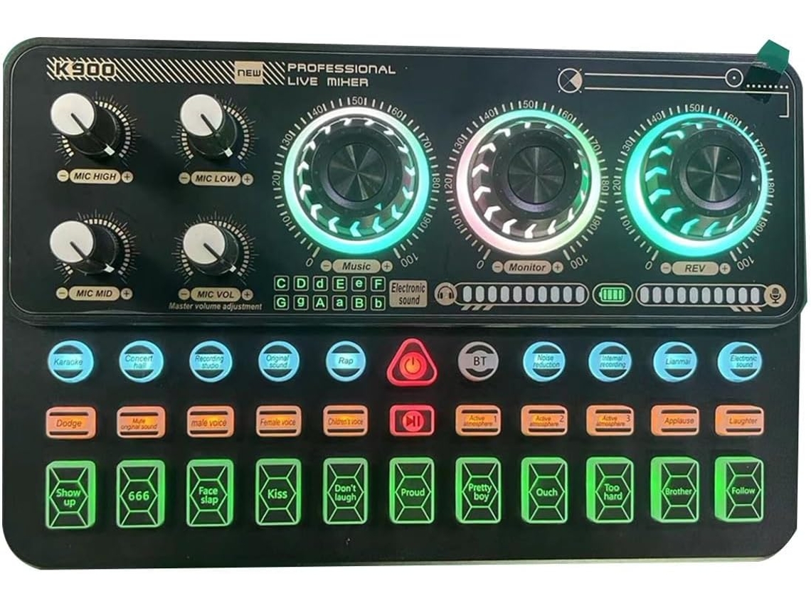 Moonsun Sk900 K900 Mezclador Equipos En Vivo Teléfono Móvil Computadora Tarjeta De Sonido Externa Usb