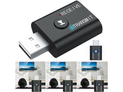 Transmisores Bluetooth para coche, receptor de audio, transmisor USB Bluetooth 5.0, 2 en 1 para TV, ordenador y altavoz. Rosewell