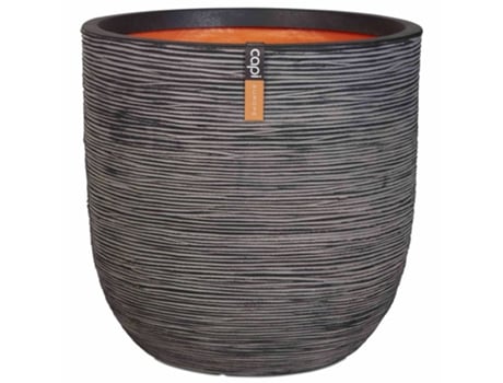 Macetero Nature Rib gris antracita KOFZ935 (54x52 cm)