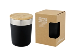 Vaso De 330 Ml De Acero Inoxidable Con Aislamiento Al Vacío De Cobre Y Tapa De Bambú "lagan"