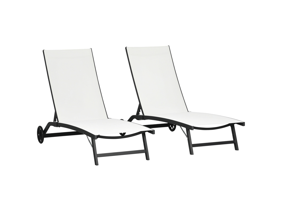 Juego 2 Latas Aluminio, Dosel, 150kg, 66x165x102cm, Crema