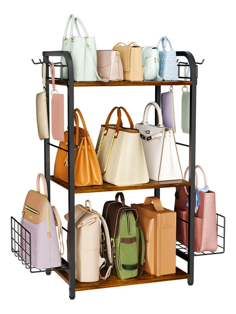 Organizador de bolsos con ganchos laterales y cestas para Guvayotoy