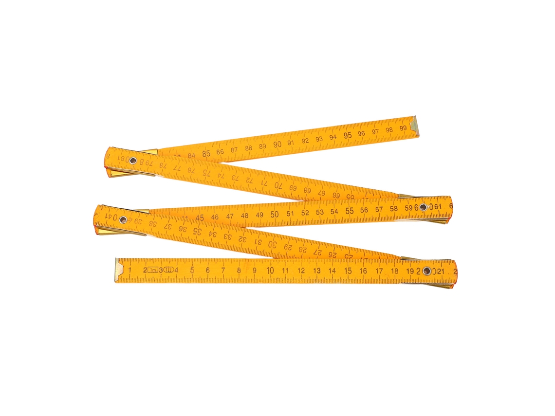 Regla De Madera Plegable Portátil De 1 M Con Dos Caras Para Carpintería Y Medición.