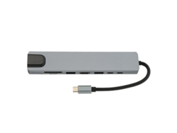 Estação De Docking Multifuncional (type-c Para Pd Usb3.0) Estação De Docking 8-em-1 Type-c Para Pd+usb-c+usb3.0+usb2.0