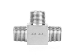 Conector De Tubo T De 3 Vías Acero Inoxidable 304 Roscado Macho 3/4 Para Agua/gas/aceite De Alta Presión