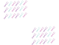 Juegos De Clips De Plástico Para Organizar Hilos De Costura, Color Verde Y Rosa.