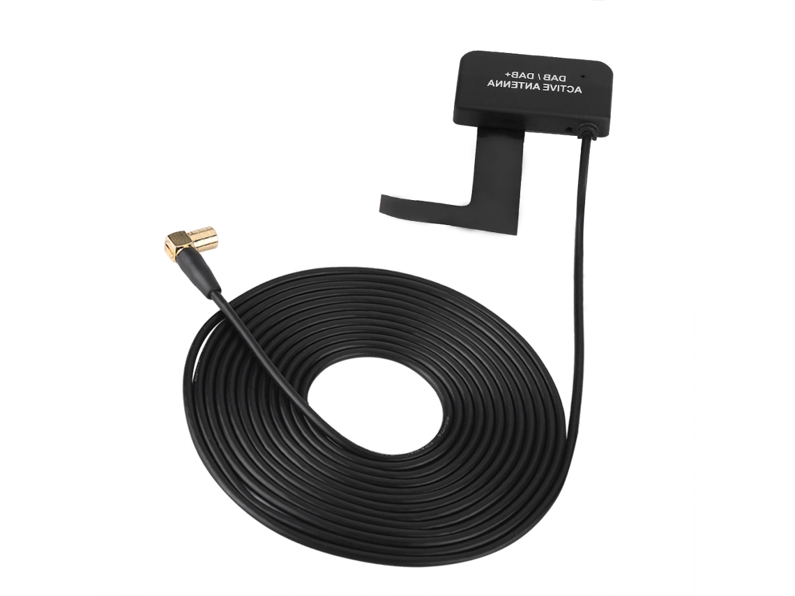 Antena Ativa Digital Dab/dab+ Para Carro Com Conexão Smb Ângulo Retto Montagem Em Vidro