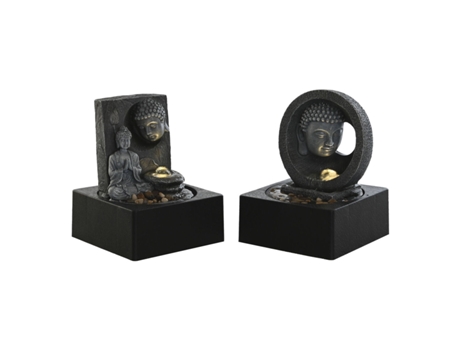 Fuente de Jardín DKD Home Decor Buda Resina 18 x 18 x 24 cm Oriental (2 Unidades)