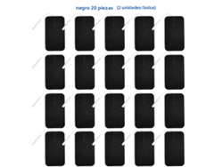 (negro, 20 Piezas, 5x9cm) Parches De Electrodos No Tejidos, 5x9cm, Con Conector De 2mm